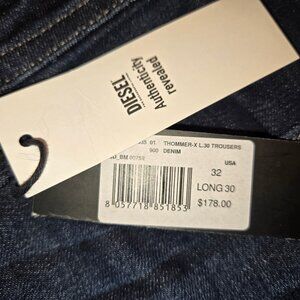 NWT Diesel  Slim Fit Dark Wash Style Thommer